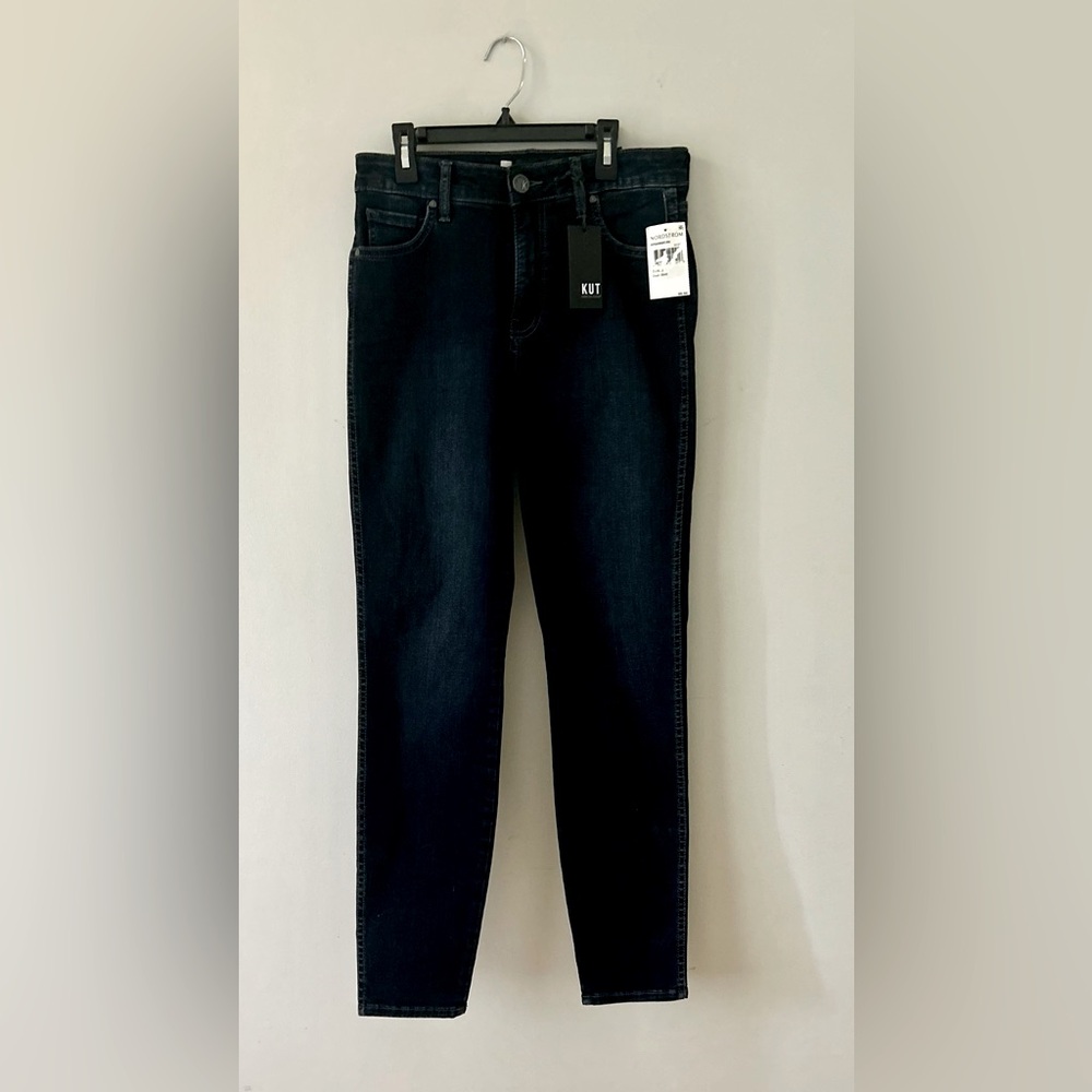 NWT KUT from the Kloth High Rise Diana Fab Ab dark blue indigo Skinny Jeans
